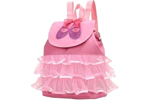 KRUIHAN Petite Fille Princesse Sac à Dos de Danse - Ballet Gymnastique Nager École Plein Air Voyage Yoga Sac de Sport Ballerine Chaussure Robe Bagage Valise