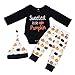 Produktbild 3 Baby Halloween Buchstabe Kürbis Print Strampler + lange Hose + Mütze (100 cm)