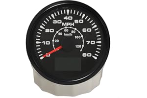 ELING 85mm GPS Tacho Kilometerzähler 0-80MPH 0-120km/h milometer 9–32V mit 8 verschiedenen Hintergrundbeleuchtung