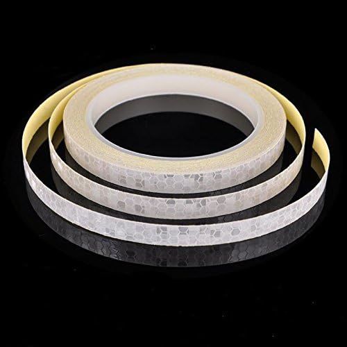 BONYTAIN White Fluorescent Cycling Wheel Tire Stickers Decoration MTB Bike Bicycle Reflective Stickers Strip Decal