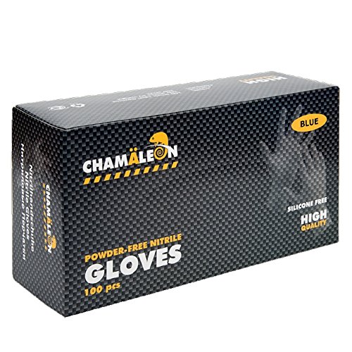 Preisvergleich Produktbild Chamäleon 100 Stück x Blau Gr. XL Nitrilhandschuhe Nitril Profi Einweghandschuhe
