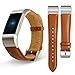 Produktbild Jisoncase Fitbit Charge 2 Ersatz Armband, Lammleder, Braun, passend für Handgelenke von 130 mm bis 208 mm, JS-FC2-06L21