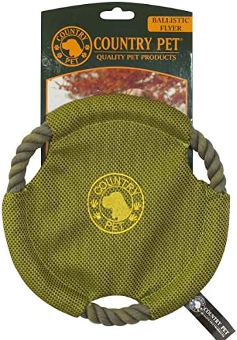 Ballistic dog toy WHEEL, with dew-ring, green 20,5x20,5x2cm by Country Pet