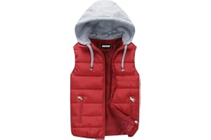 YOUTHUP Hombre Chaleco Acolchado con Capucha Ligero Chalecos Exteriores para Hombre Gilet de Invierno