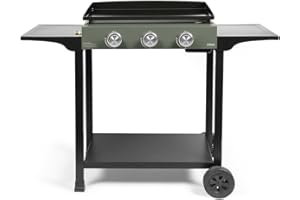 LIVOO Plancha Gaz 7500w Plaque Acier Émaillé 62x34,5cm - DOC326