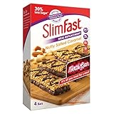 SlimFast Meal Replacement Bar Nutty Salted Caramel (4x Box of 4, Total 16 Bars)
