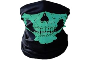 JK Home Seamless Skull Bandanas Face Mask Headband Scarf Headwrap Neckwarmer – 12-in-1 Multifunctional Outdoor Sport
