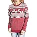 Produktbild Tianwlio Damen Lässige Langarmshirt Weihnachtsaltes Lässige Weihnachten Gedruckt Langarm Oansatz Sweatshirt Pullover Top Bluse rot 2XL