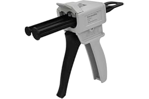 HE COSMOSTAR CosmoMix Mixing and Dispensing Gun, Impression Mixing Dispensing AB Gun Ratio 1:1/1:2 for 50ml Adhesive Material, Mixing Cartridge Dispenser Gun, Epoxy Adhesive cartridges Gun.