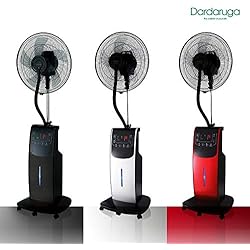 Dardaruga WFD - Ventilateur numérique avec pulvérisateur à eau argent
