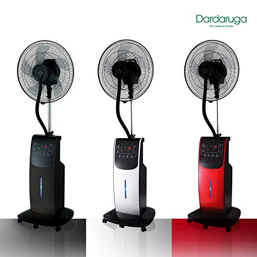 Dardaruga WFD - Ventilateur numérique avec pulvérisateur à eau argent