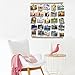 MOVEONSTEP Multi Photo Frames/Picture Frames for Wall Hanging Display - Collage Photo Frames with 5 Lines and 30 Pegs for Home Party Bedroom Wall Decorations-Deep Color
