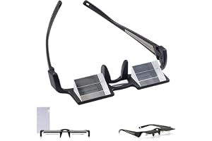 GERUI Prismglasögon lätta, långsamma linser, lätta spegelglasögon, horisontella, 90° läsglasögon, prismaglasögon för att ligg