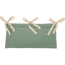 UIEXAY Babybett Organizer | Hängende Aufbewahrungstasche Mit Bärenkopf-Muster | 39x20cm