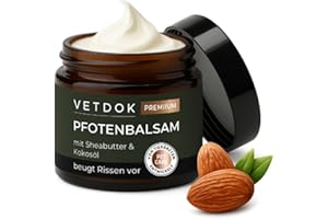 VetDok® Dr. Winkler Pfotenbalsam, Pfotensalbe Hund und Katze, Wund- und Pflegecreme bei Rissen, kleinen Verletzungen und trockener Haut mit Sheabutter, Kokosöl und Kakaobutter 60ml