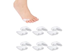 DAQIEPIN Pinky Lot de 6 Paire séparateurs d'orteils en gel pour orteils qui se chevauchent, orteils rosés, séparateurs de petits orteils pour friction, protection anti-ampoules au milieu
