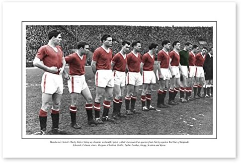 SALE! 20% OFF RRP! THE GALLERY G-0034 DELUXE 12" x 8" EDITION : MANCHESTER UNITED 1958 'THE LAST LINE UP'