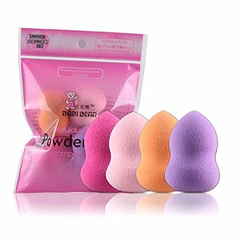 Voberry® 4pcs Pro Beauty Flawless Makeup Blender Foundation Puff Multi Shape Sponges New for Wome Lady