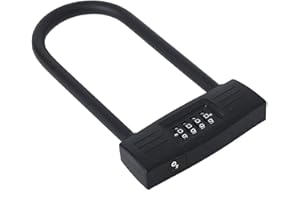 7E TRADING Antivol En U Robuste, Cadenas à Combinaison De 4 Chiffres Avec Mot De Passe Pour Vélo, Cadenas En U à Combinaison De Vélo, Cadenas En U Pour Vélo Pour La Maison, L'école, Les Voyages (227 * 112 MM)