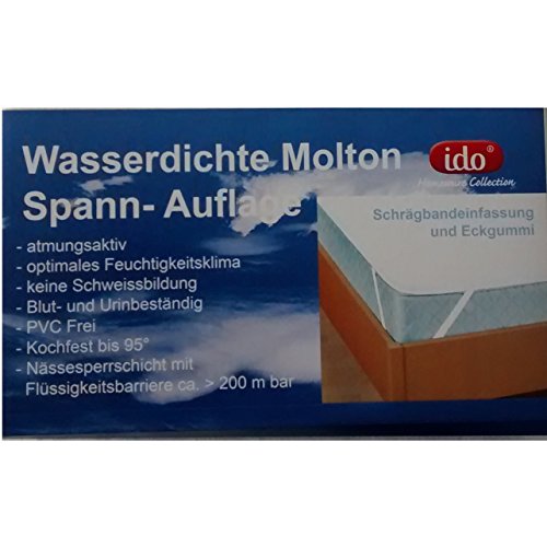 Dobnig Molton Matratzenauflage PE/PP Weiß 626916 Matratzenschoner Wasserdicht Matratzenschutz Betteinlage Inkontinenz Spann-Auflage 140×200 cm - 2
