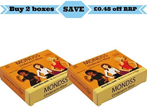 Dress Shields/Antiperspirant Pads (Adhere/Stick to Skin) MONDSS Double Pack of Underarm Wear – for Women/Men. Fast Free Same Day Shipping Worldwide.**AS SEEN ON TV!**