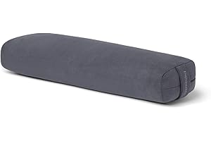 Manduka enlight Bolster Pillow - Yoga Pillow with Machine Washable Microfiber Cover, Curved Design for Optimal Workout and Meditation Support, Yoga and Pilates Equipment
