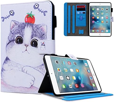 Yokata Apple iPad Mini 1 / Mini 2 / Mini 3Leather Case Cute Pattern Shockproof Bumper Slim Fit Case Cover Protective Case for iPad Mini 1 / Mini 2 / Mini 3 (7,9 inch) Flexible Flip Cover Card Holder Stand Function Soft Silicone inner - Cute Cats