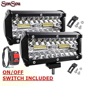 SONSOU Light/Led bar/Work Light White 120 Watts 2pc Universal FFog lamp Heavy for Bikes and Cars