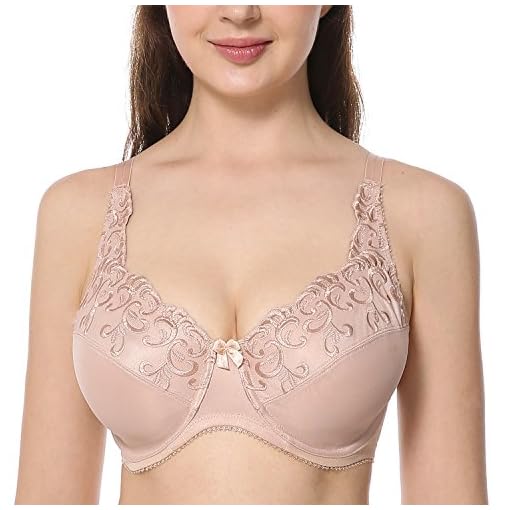Delimira-Donna-Reggiseno-Riduttore-Minimizer-Fiori-Ricamato-Ferretto