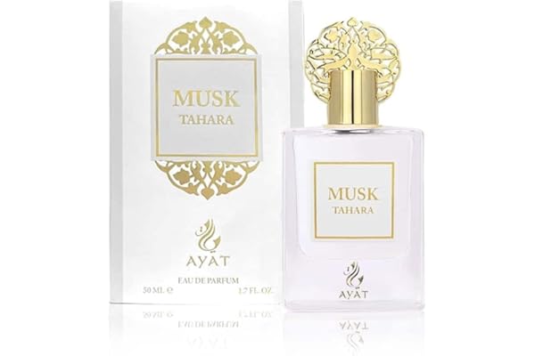 AYAT PERFUMES - Musk Tahara 50 ML 100% Huile - Musk Tahira Intime Sans Alcool – Arabian Extrait de Parfum Halal Pour Homme et Femme – Huile Parfumée Pour Se Purifier en Texture Épaisse et Crémeuse