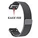 Produktbild Altsommer Multicolor 20mm für Garmin Fenix 5S / 5S Plus145mm-250mm Milanese Magnetverschluss Magnetisches Edelstahl-Armband Ersatzband, Edelstahl Mesh Armband für Damen Herren (Schwarz)