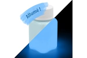 LUMENTICS Peinture luminescente Bleu 100g - Peinture phosphorescente, Peinture phosphorescente UV, Peinture murale phosphorescente
