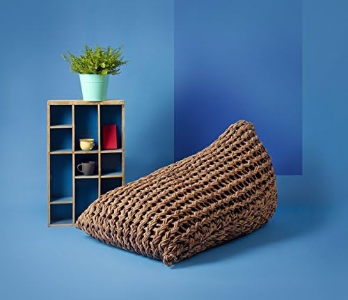 Adult Bean bag. Brown bean bag chair ottoman. Cozy home decor Interior decor/beanbag chair