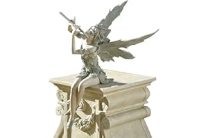 ausuky Statua da giardino fatata seduta, ornamento per esterni, sculture per patio, decorazione paesaggistica in resina