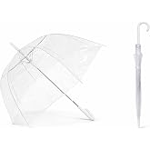 Meteorwi Home - Long automatic umbrella with wide coverage and 16 windproof ribs, classic design, reinforced structure, water