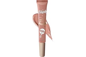 HAORQEE Liquid Blush, Pink Cream Blusher Stick Blushers for Cheeks Make Up Long-Wearing Waterproof Peach Liquid Highlighter Cream Blusher for Mature Skin Lip and Cheek Tint