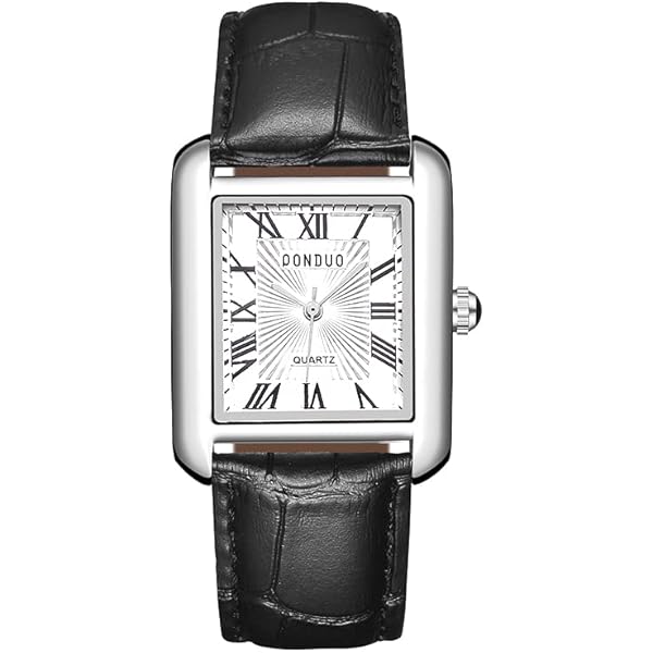 Avaner Men's Square Watches Vintage Leather Analog Quartz Dress