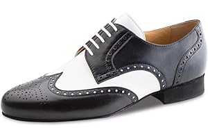 Werner Kern Uomini Scarpe da Ballo 28023 - Pelle Nero/Scamosciata Grigio - 2 cm Ballroom