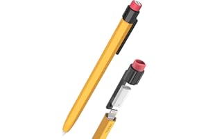 TRONWIN Pencil Case for Apple Pencil 1st Generation Sleeve Silicone Protective Cover Skin with Sturdy Clip Compatible with Charger Adapter【NOT included】 and Apple Pencil 1st Generation (Yellow)