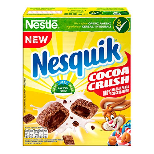 Nesquik Cereali Cocoa Crush Fagottini di Cereali Integrali con Ripieno al Cacao - 360 g