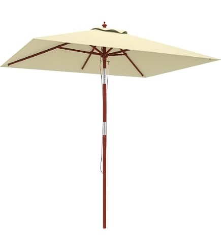 Ombrellone Da Giardino Con Pannello Solare E LED - 2.7 M, Telo Beige, Struttura In Acciaio Pieghevole, 24 Luci USB