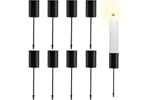 YEJAHY 8 sztuk świeczników adwentowych, metalowy świecznik adwentowy, do samodzielnego wykonania girlandy adwentowej, dekoracji bożonarodzeniowej świecy