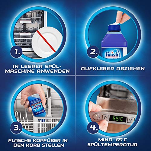 Finish Calgonit Maschinenpfleger 5xPower, Spülmaschinenreiniger (3 x 250ml) - Spülmaschinen ABC
