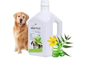 Pil Neem Plus Herbal Pet Shampoo 1000ml Puppy Safe Anti-Fungal, Anti-Ticks and Fleas, Antibacterial, Antiseptic & pH Balanced Dog Shampoo Regular use Coat Cleansing Shampoo for Pets