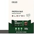Fuelled Protein Bar 15 g (Pack of 12 x 50 g) Espresso Brownie/Healthy Snacks / 100% Whey Protein based/High Protein, Low Calorie & High Fibre