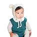 HEYU Baby Infant Newborn Crochet Knit Cap Cute Warm Hat Earmuffs Cute Bear Cap Handmade (White)