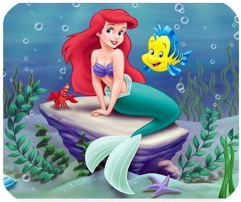 Mystic Zone Personalized The Little Mermaid Rectangle Mouse Pad (Black)