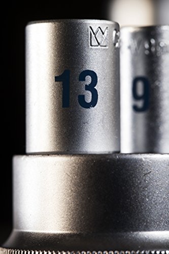 Meister Bit- und Steckschlüssel-Satz 56-teilig ✓ 1/2 + 1/4 Zoll Antrieb ✓ Große Ziffern ✓ Chrom-Vanadium-Stahl ✓ Robuster Metallkoffer ✓ Umschaltknarre | Knarrenkasten | Nusskasten | Ratschenkasten | Profi-Steckschlüsselkasten | Steckschlüssel-Set | 8429200 - 5