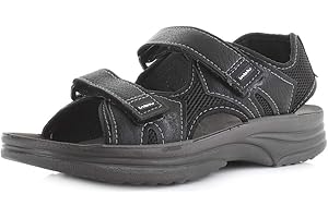 inblu RY000025 Grigio Sandalo Uomo Doppio Strappo Sottopiede ANATOMICO