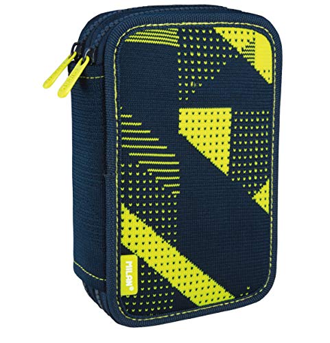 MILAN Plumier 2 Pisos Con Contenido Knit, Amarillo Federmäppchen 20 Centimeters Gelb (Amarillo)